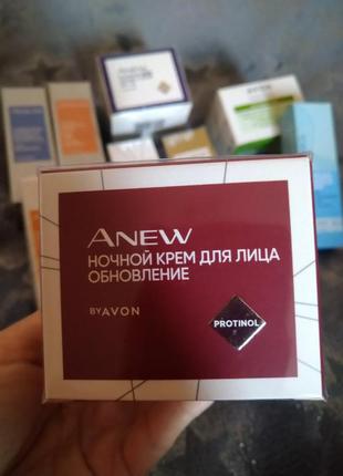 Нічний крем для обличчя «оновлення» avon anew 35+ protinol1 фото