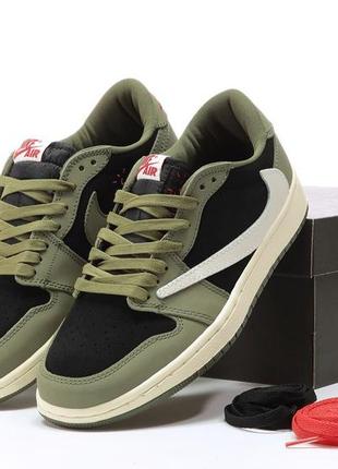 Nike jordan 1 low travis scott, кросівки найк джордан низькі, кроссовки джордан