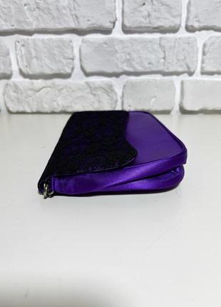 Клатч oriflame бузковий фіолетовий з мереживом8 фото