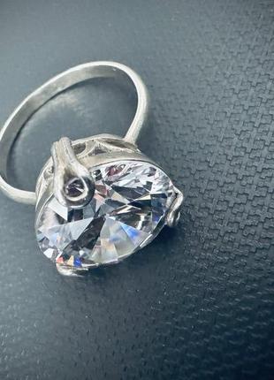 Серебряное кольцо, 925 проба, срібло, кільце, большой камень3 фото