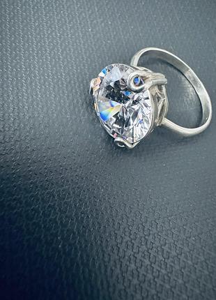 Серебряное кольцо, 925 проба, срібло, кільце, большой камень