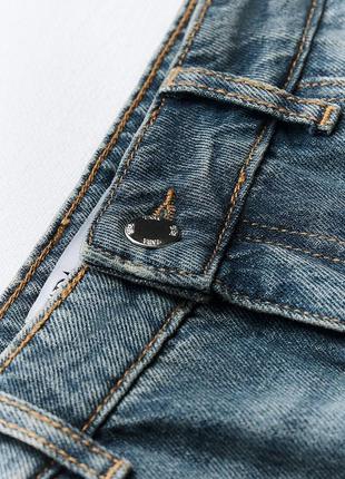 Шикарна асиметрична джинсова спідниця zara. нова. розмір м7 фото