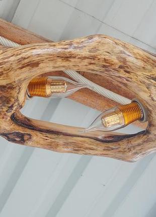 Стельовий світильник (люстра) "грабовий човник"