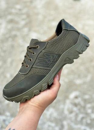 Літні кросівки "тактичні 3d olive" зі ступінатором7 фото