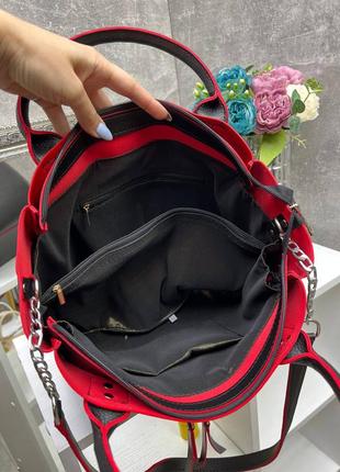 Женская стильная и качественная сумка из эко кожи капучино10 фото