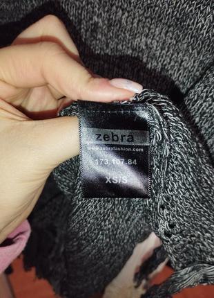 Плетений светер в бохо стилі zebra6 фото