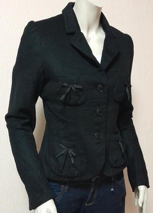 Бомбовий пиджак / жакет чёрного цвета из шерстяной смеси by malene birger, 💯 оригинал7 фото