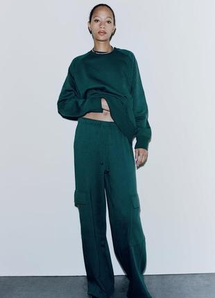 Плюшеві штани-карго straight-leg