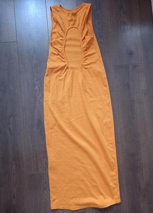 Помаранчева міді сукня з відкритою спинкою3 фото