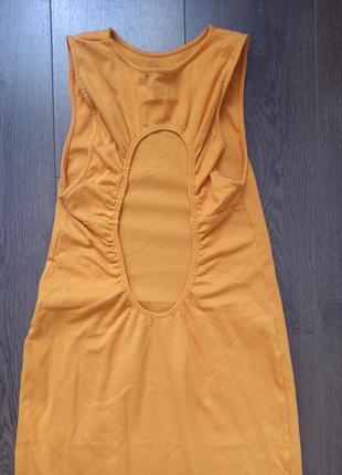 Помаранчева міді сукня з відкритою спинкою4 фото