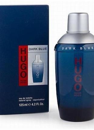 Чоловіча туалетна вода hugo boss dark blue 125 ml (хуго бос дарк блю)