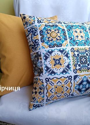 Набор декоративных наволочек 40*40 с плиткой для декора