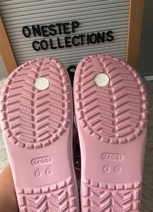 Крокс баябенд фліп вьетнамки рожеві crocs bayaband flip petal pink8 фото