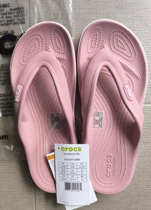 Крокс баябенд фліп вьетнамки рожеві crocs bayaband flip petal pink7 фото