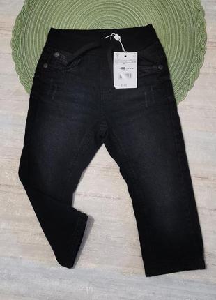 М'які джинси на трикотажній підкладці на 12-18 місяців1 фото
