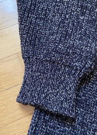 Barbour шерстяний светр оверсайз xl-xxl крупна в'язка сірий джемпер кофта вязаный свитер 100% шерсть6 фото