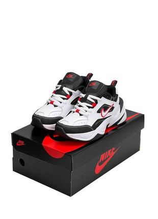 Жіночі шкіряні кросівки nike m2k tekno black white найк м2к техно текно