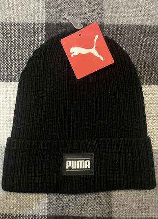 Чорна зимова шапка puma classic cuff ribbed beanie нова оригінал із сша5 фото