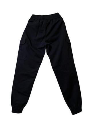 Punch black брюки штани чорні українського бренду на весну літо осінь унісекс3 фото