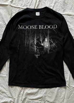 Лонгслив мерч винтажный принт m moose blood рок металл