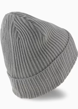 Сіра зимова шапка puma classic cuff ribbed beanie нова оригінал із сша2 фото