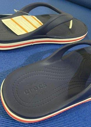 Кроксы вьетнамки crocs bayaband flip синие, мужские крокс оригинал.8 фото