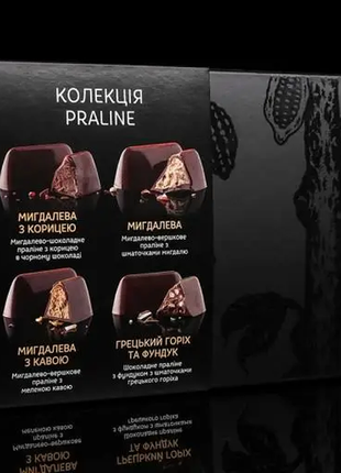 Конфеты подарочные ручной работы «praline» черный шоколад в наборе 8 шт