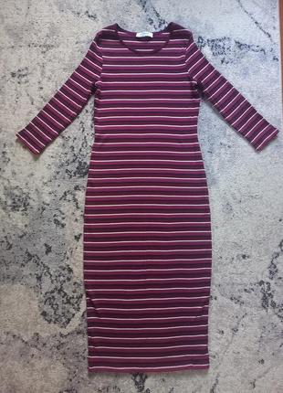Брендовое платье футляр миди лапша promod, s размера.4 фото
