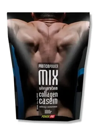 Комплексний протеїн power pro protein mix 1 кг тропічний мікс