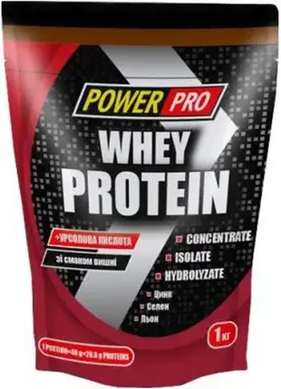 Сывороточный протеин power pro whey protein 1 кг вишня в шоколаде