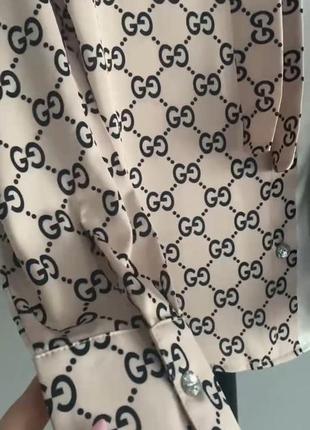 Модная шелковая блузка под бренд7 фото