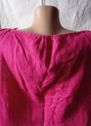Блуза льон а-силует батал5 фото