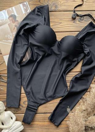 ⭐⭐⭐⭐⭐ пуш ап боді стрінг з довгими рукавами