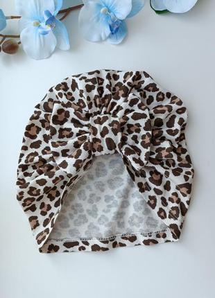 Тюрбан леопард бавовна літній шапочка чалма лео