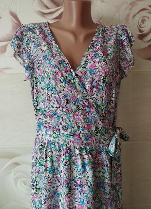 Ніжна сукня на запах  george квітковий принт4 фото