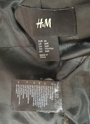 H&m wool premium вовняний твідовий кежуал чоловічий унісекс піджак жакет блейзер4 фото