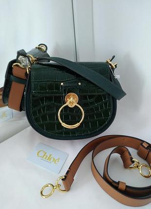 Кожаная лаковая сумка в стиле chloe! 4