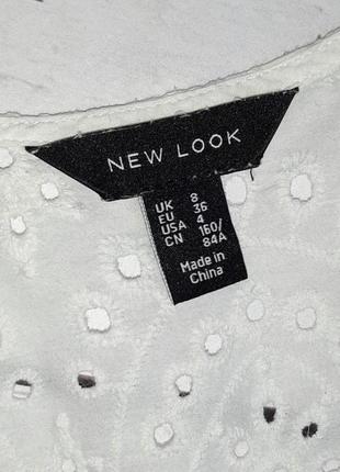 1+1=3 стильна біла натуральна блуза блузка new look, розмір 42 - 447 фото