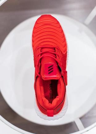 Розпродаж! adidas alphabounce instinct кросівки кеди чоловічі адідас весняні осінні демісезонні відмінна якість текстильні легкі червоні з білим7 фото