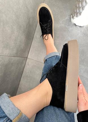 Лофери кеди натуральна замша