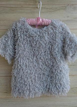 Пушистая кофточка zara 9л нарядная кофточка zara