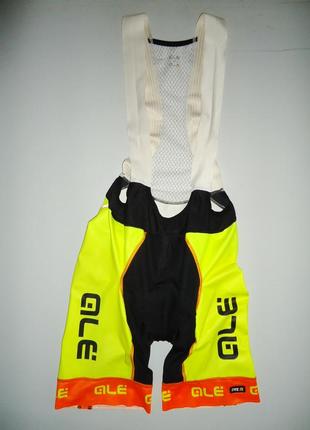 Велошорты  ale prr bermuda cycling bib shorts yellow orange italy (xl)
