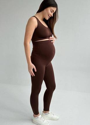 Безшовні лосіни жіночі фітнес для вагітних мікрофібра 5 кольорів2 фото