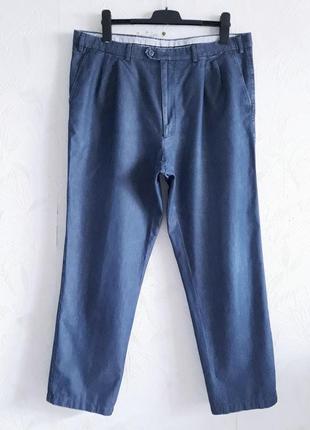 Летние штаны, джинсы, 56-58, тончайший джинс с лёгкой шелковистостью, хлопок, punto moda