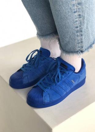 Adidas superstar жіночі сині кеди