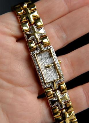 Розкішний вінтажний годинник браслет з діамантами bulova, вінтаж сша8 фото
