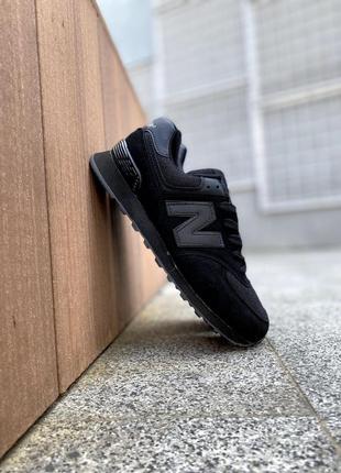 Кросовки кроссовки кросівки кроси кросы new balance 574 black  нью беленс 574 чорні