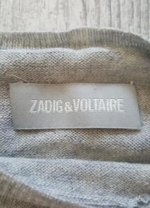 Свитер джемпер реглан пуловер zadig & voltaire шерсть кашемир7 фото