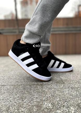Кросівки жіночі на весну демисезон, adidas campus black&white2 фото