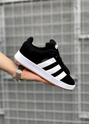 Кросівки жіночі на весну демисезон, adidas campus black&white3 фото
